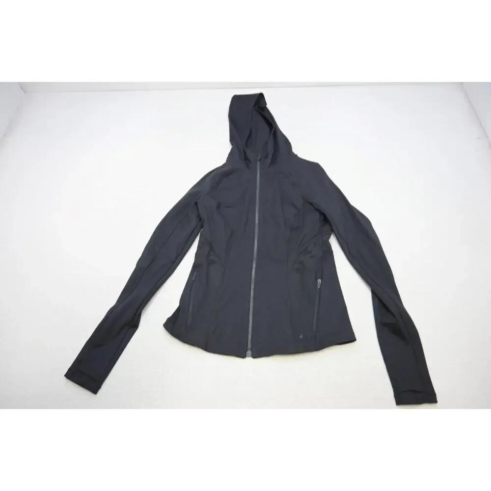 Under Armour Hoodie HeatGear Fitted Stretch Athletic Jacket Black‎ Womens Small